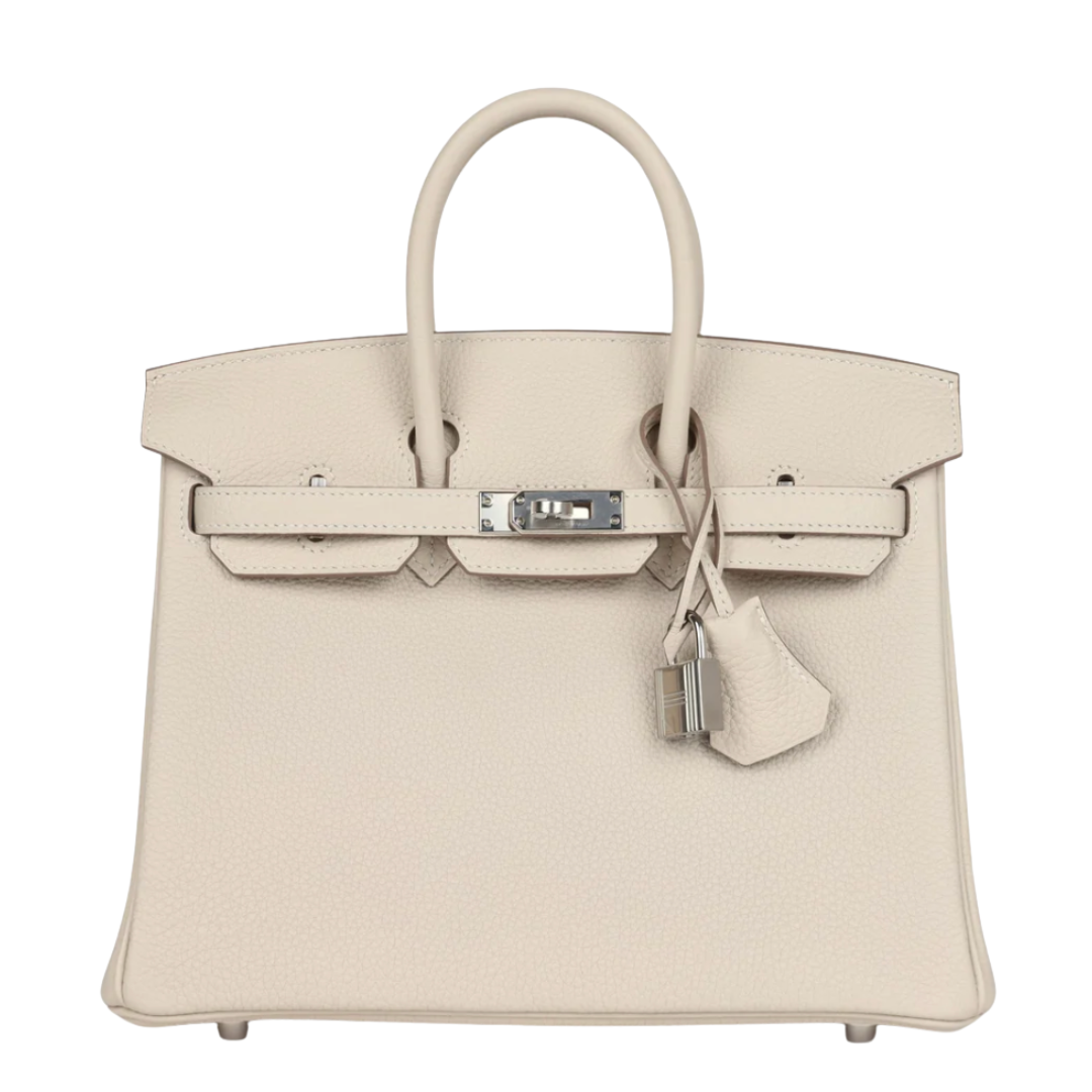 Hermès Birkin 25 Craie Togo Palladium Hardware