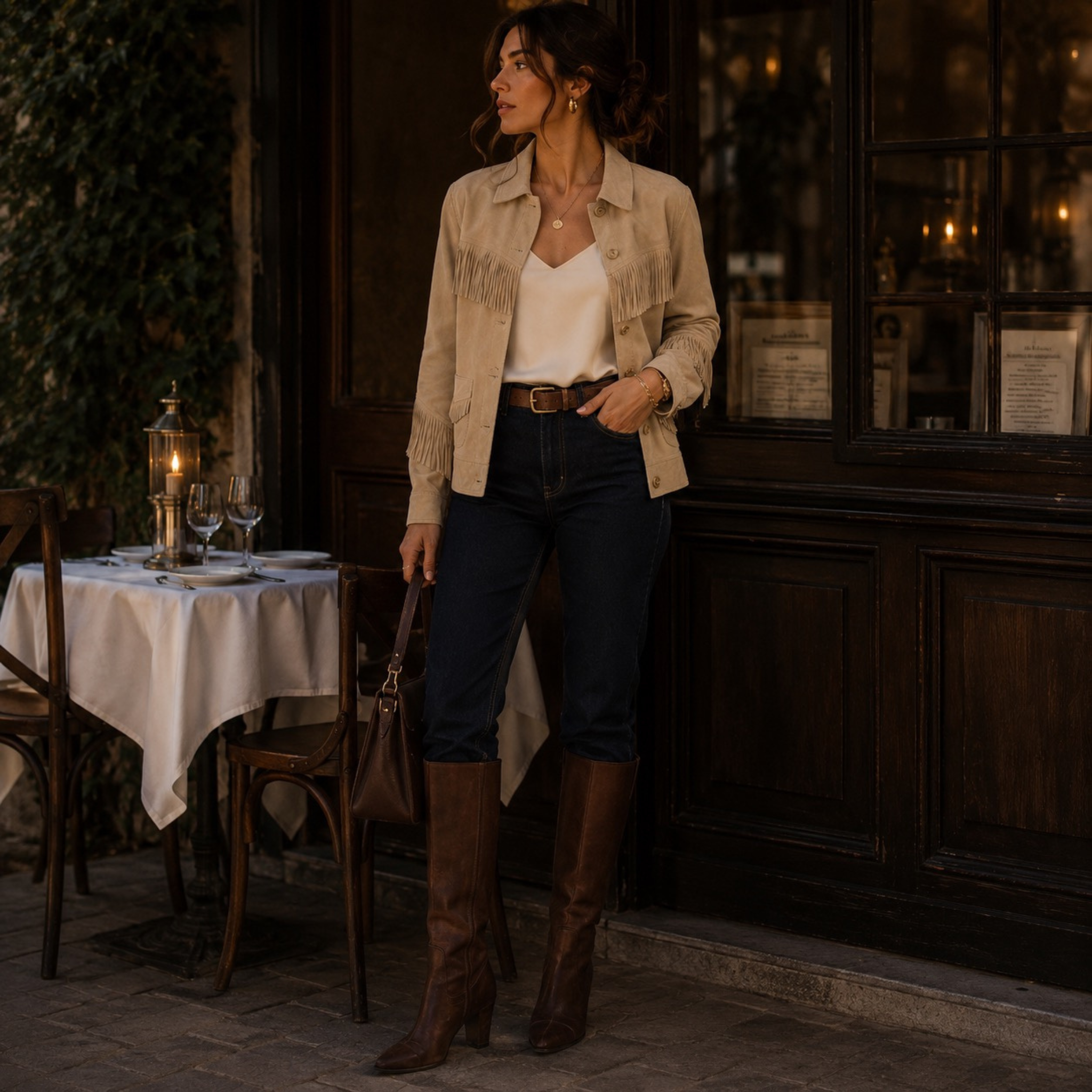 Ralph Lauren Suede Fringe Western Jacket