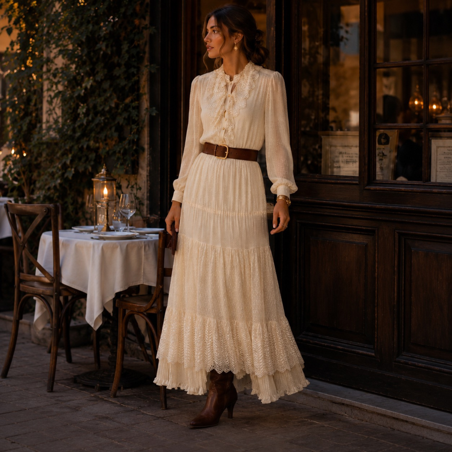 Vintage Parisian Silk Wedding Dress