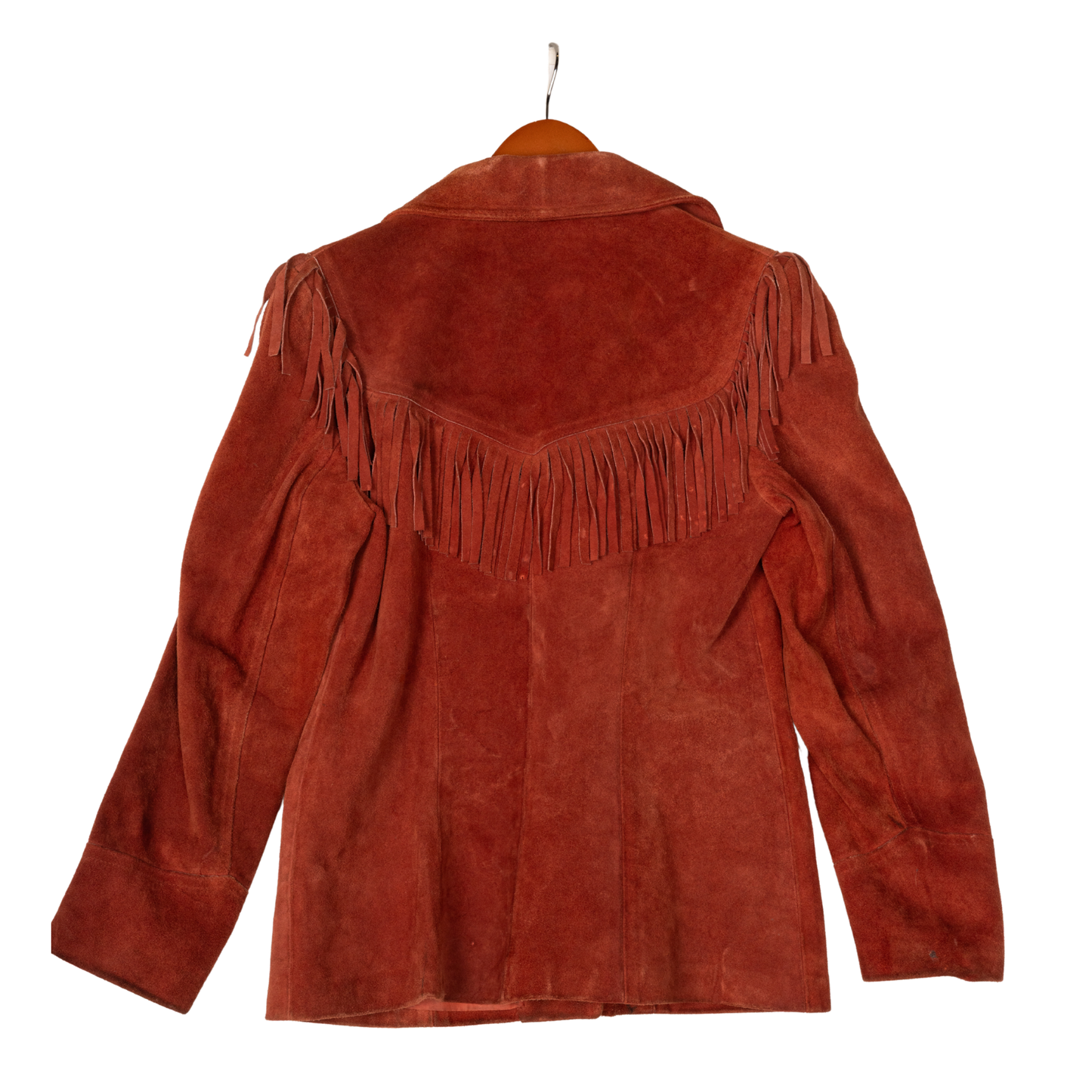 American Vintage Brown & Burgundy Suede Fringe Western Jacket
