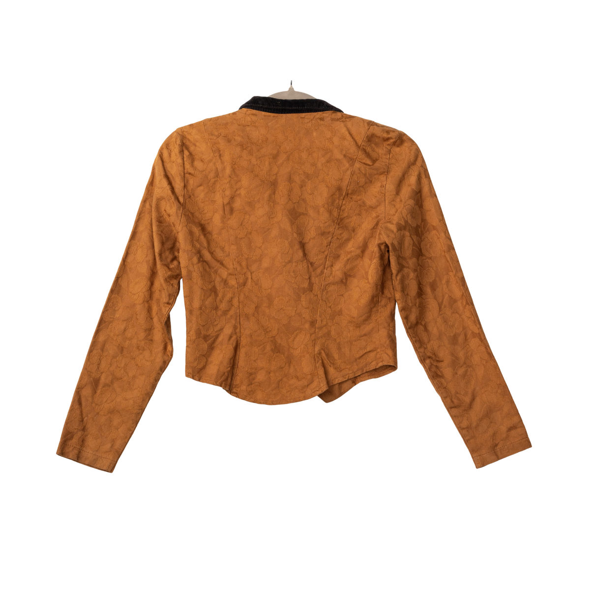 Vintage Banjo Rust Floral Jacquard Western Top