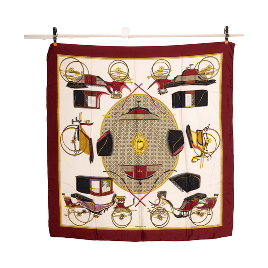 Vintage Hermès Les Voitures à Transformation Scarf