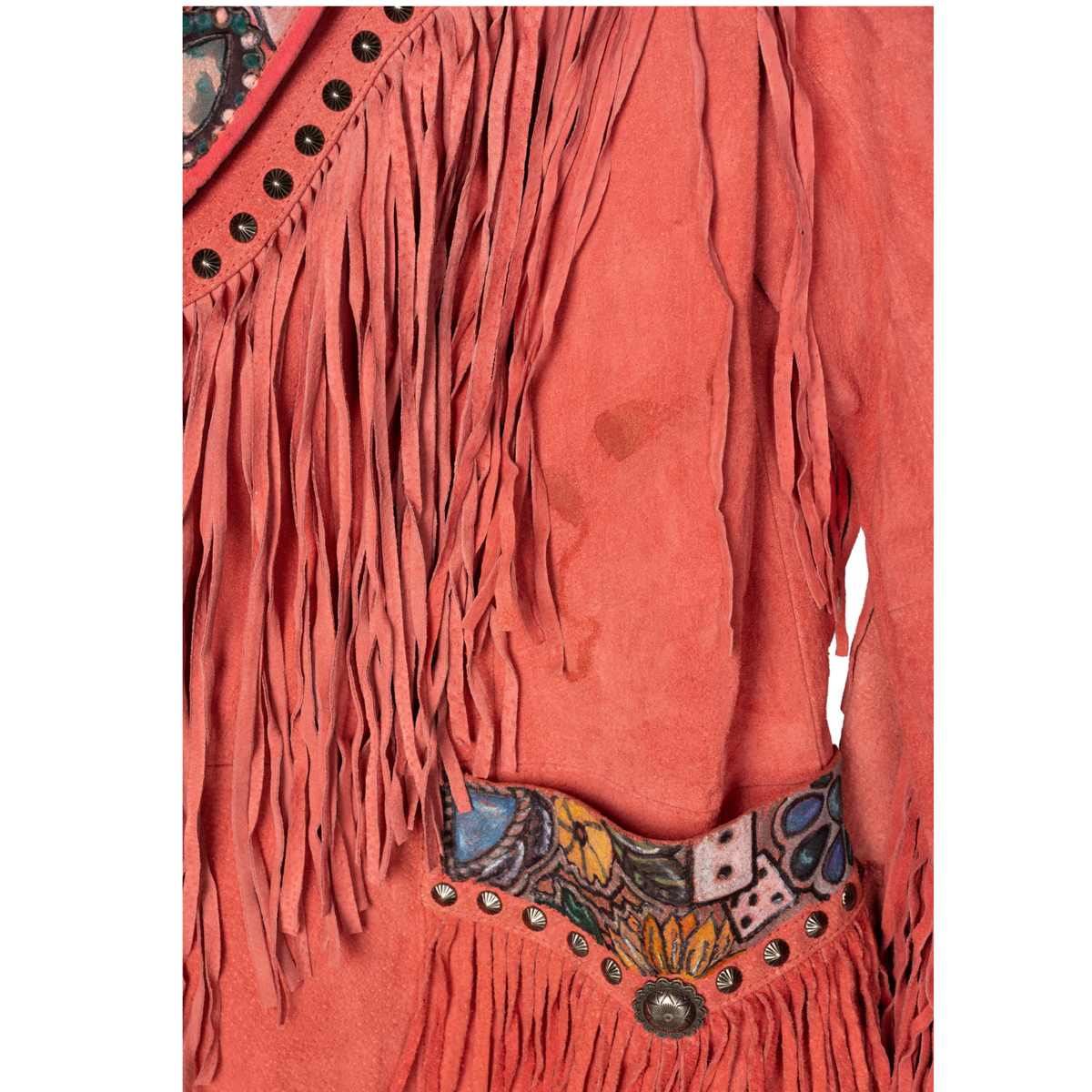 Custom Reworked Cripple Creek Suede Fringe Jacket, additional view