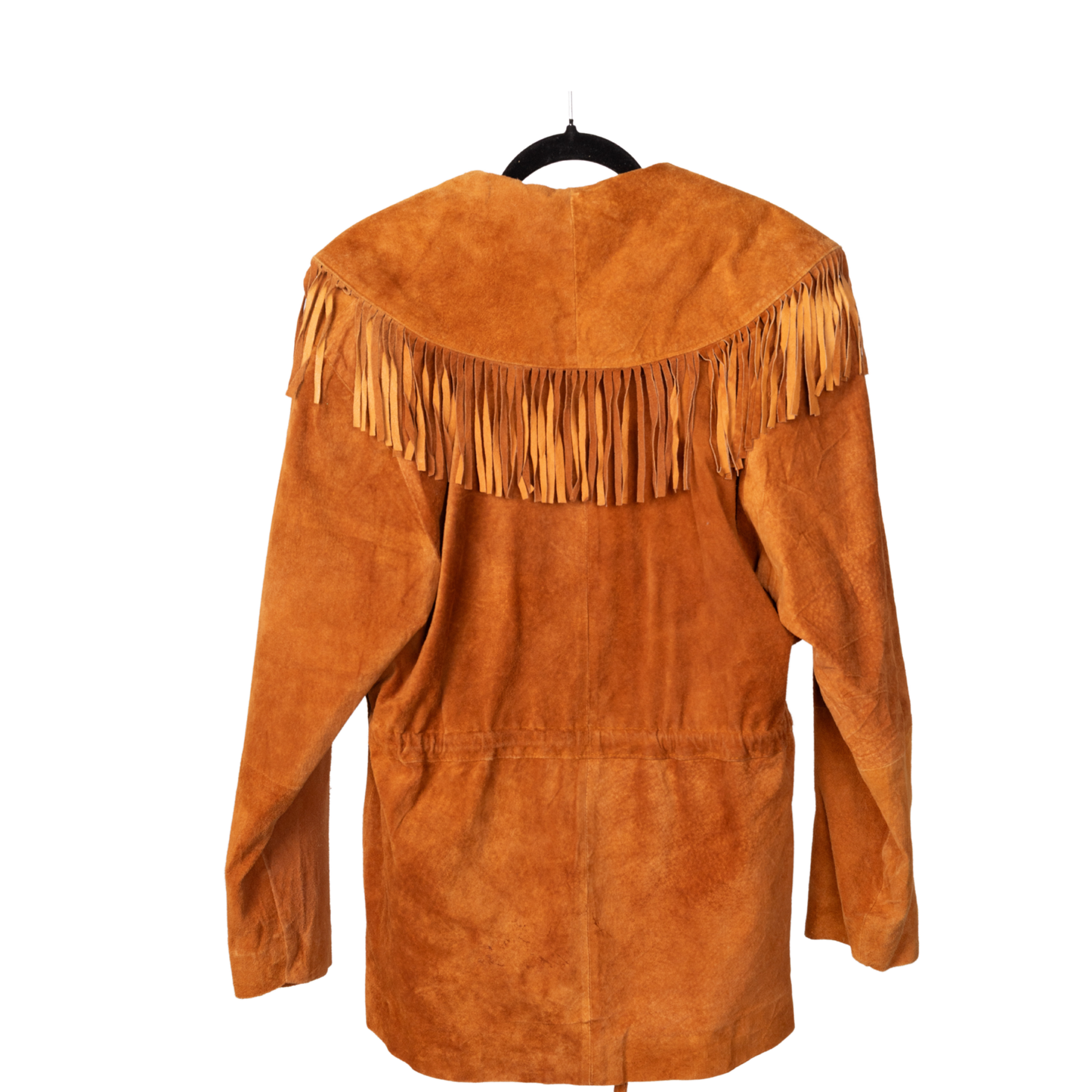 Vintage Cognac Suede Fringe Western Jacket