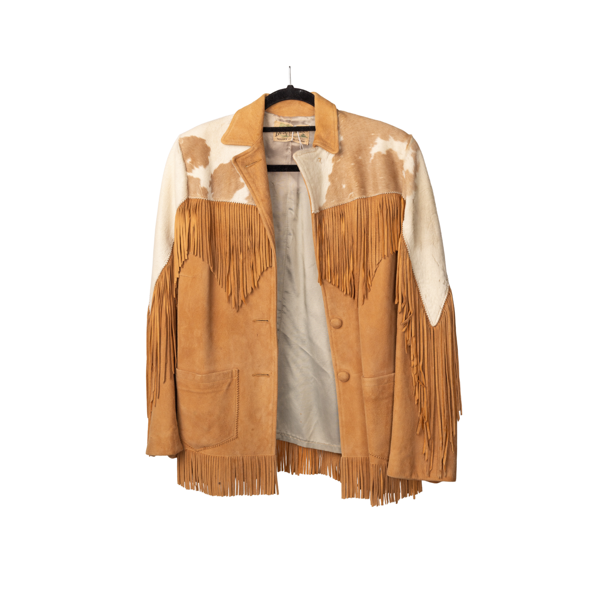 Vintage Cowhide & Suede Fringe Western Jacket