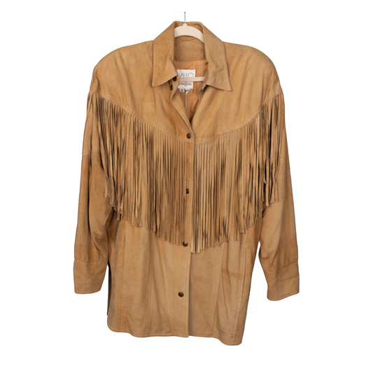 Vintage Vakko x Neiman Marcus Suede Fringe Jacket